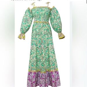 CeliaB - New with tags, Floral Green and Purple Maxi Dress